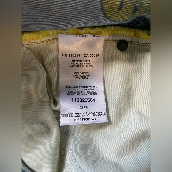 Lee X Smiley men’s Mick comfort tapered jeans size 29x31 In Blue - Picture 12 of 12